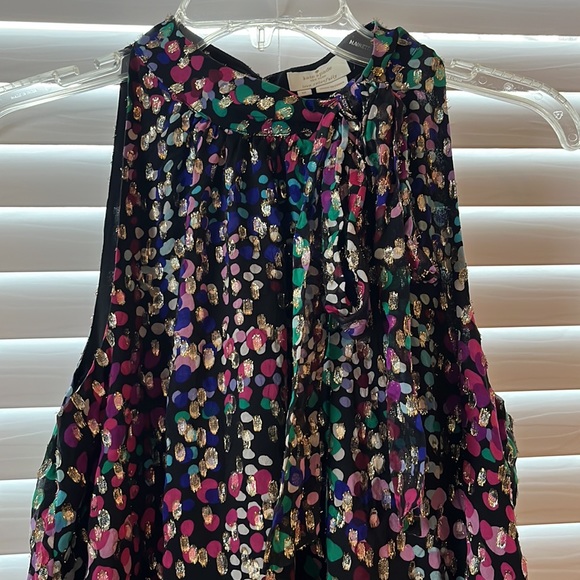 kate spade gold teal pink dotted tank size medium - Picture 4 of 12